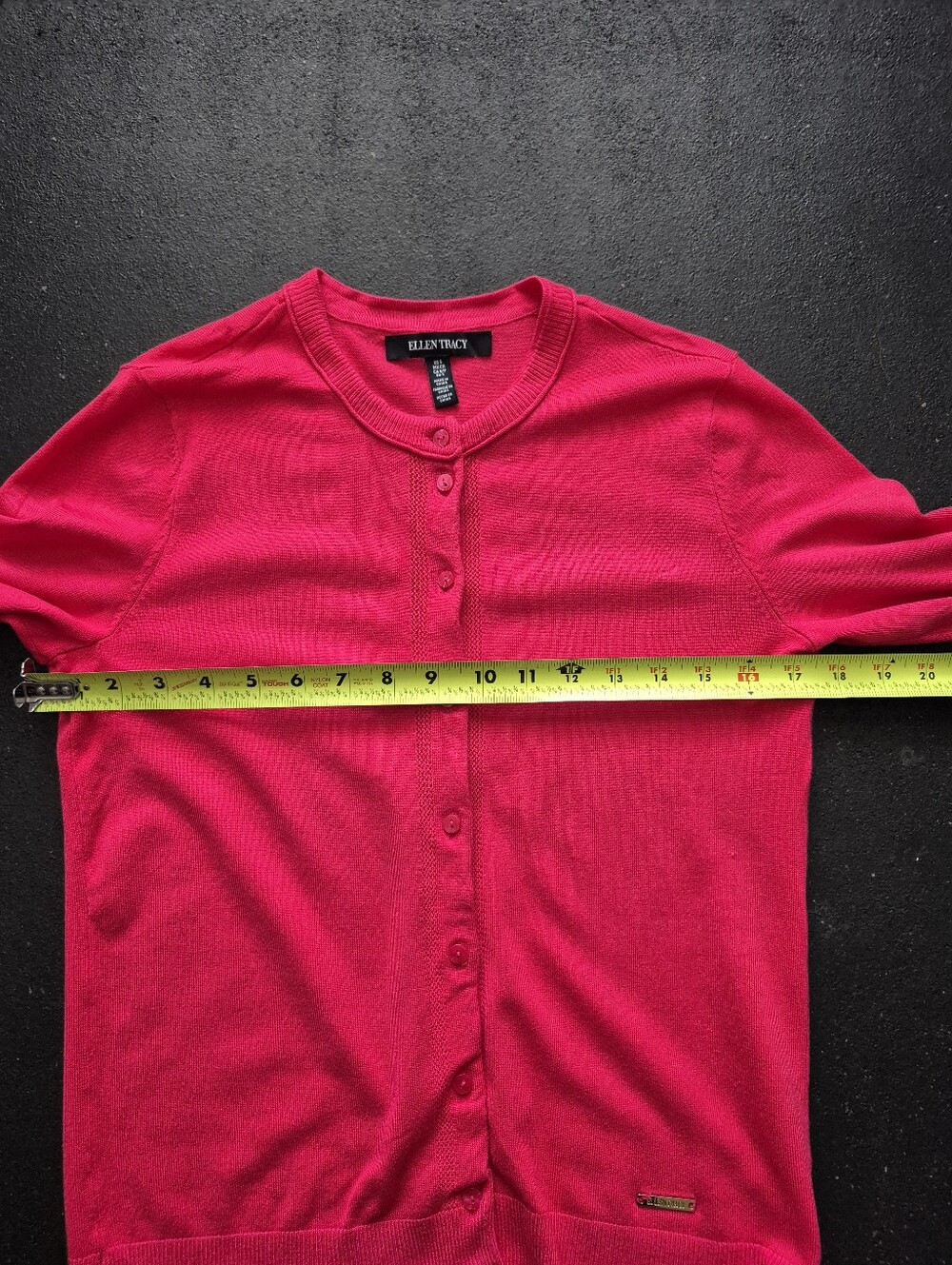Ellen Tracy Women's Fuschia Cardigan SIZE S - Picture 7 of 10
